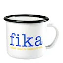 Fika vit/blå/gul