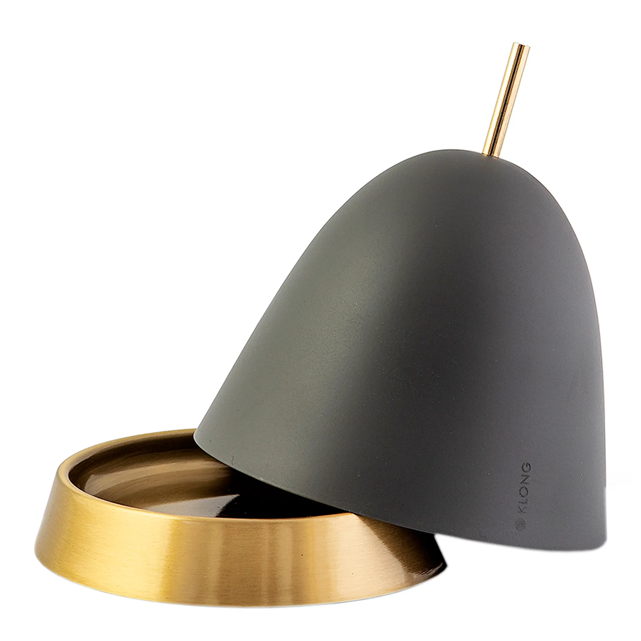 Klong Gömma Kupa/Fat 15 cm Grå/Mässing