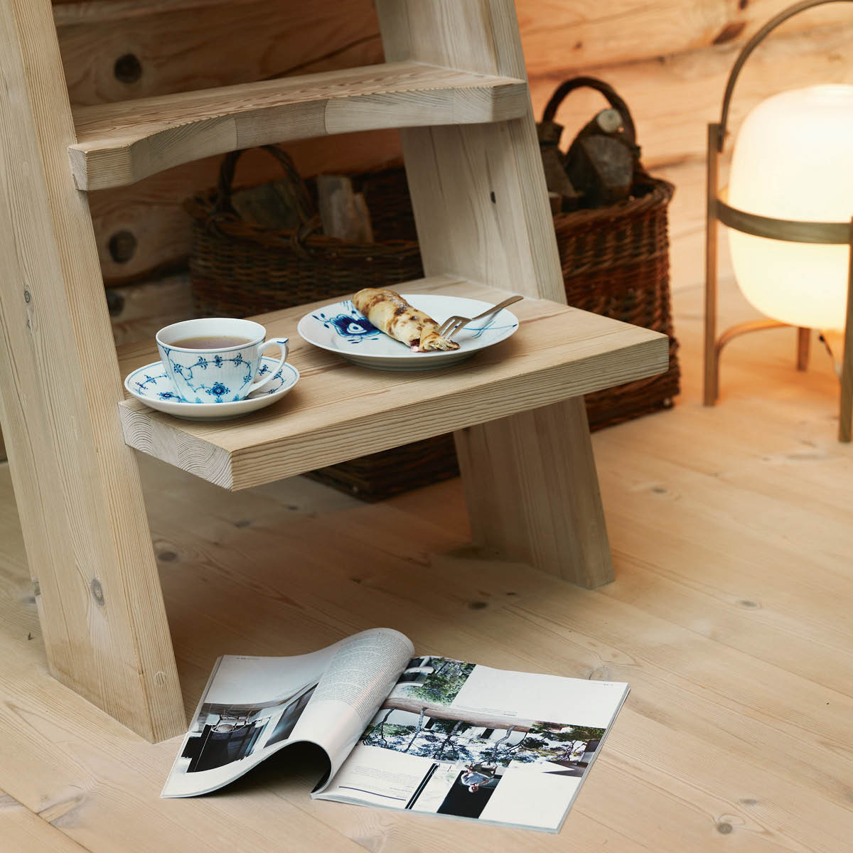 Royal Copenhagen Blå Mega Riflet flat tallerken 22 cm dekor 6