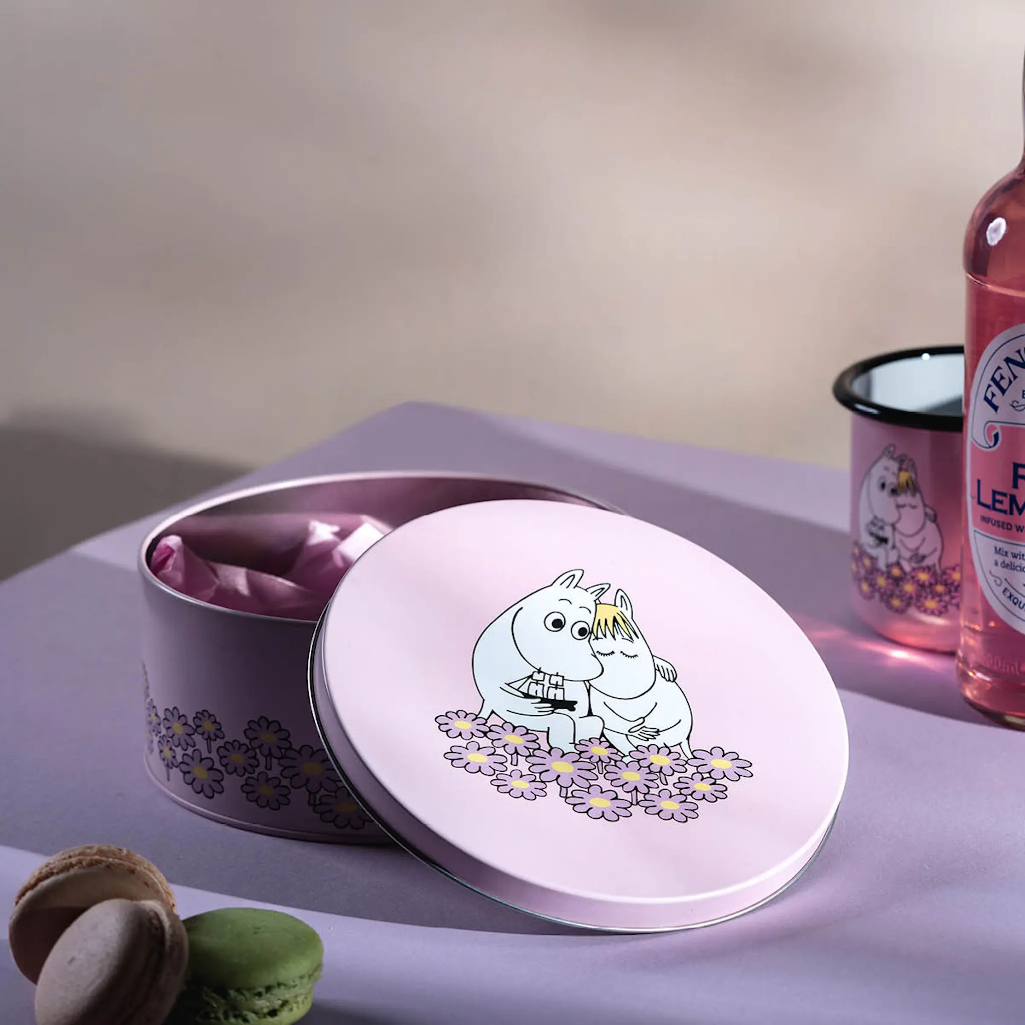 Muurla Muumi Peltipurkki 15 cm Vaaleanpunainen