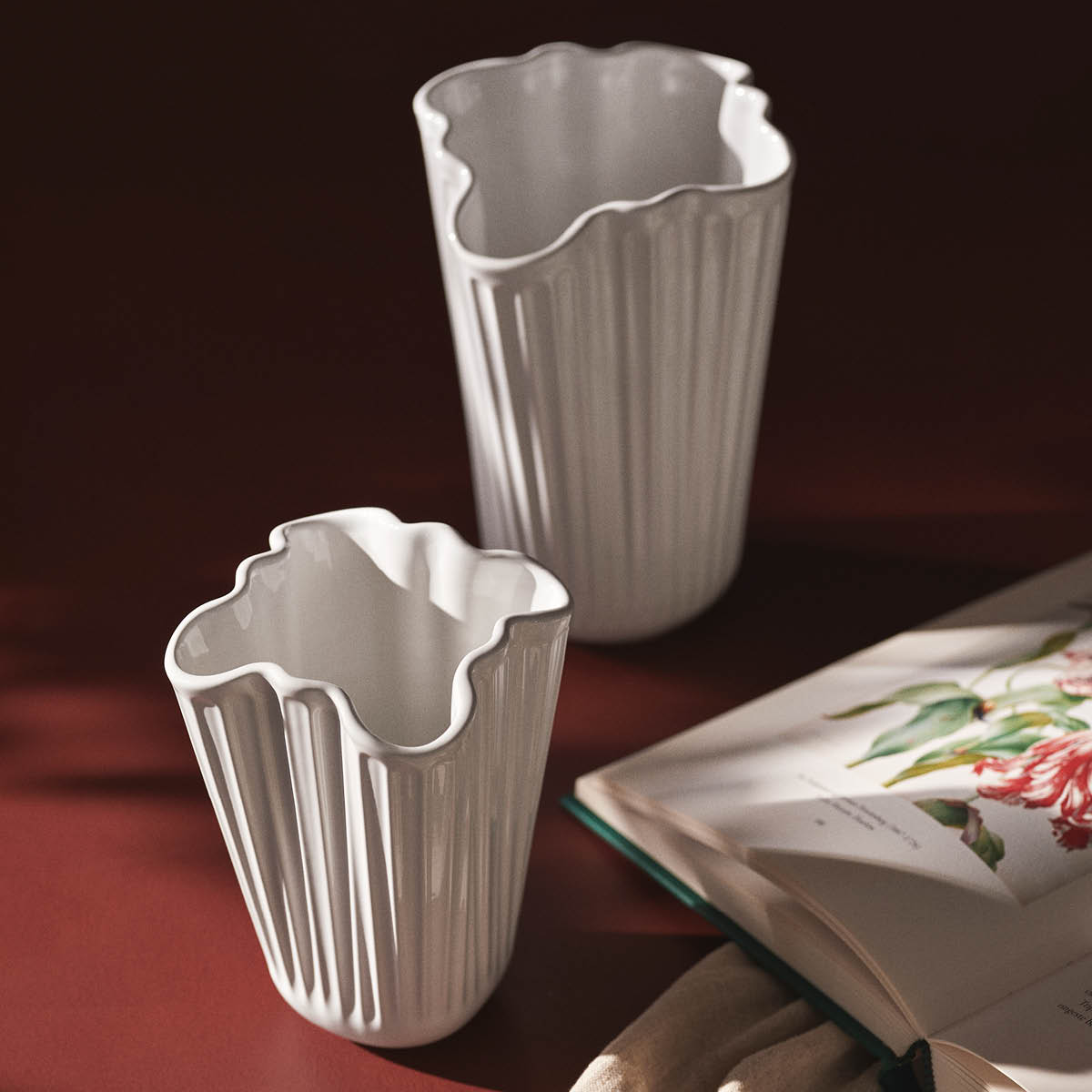 Kähler Hammershøi unfold vase 20,5 cm hvit