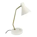 Shiny white/antique brass