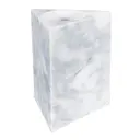 Marmaros Ljusstake 15 cm Vit