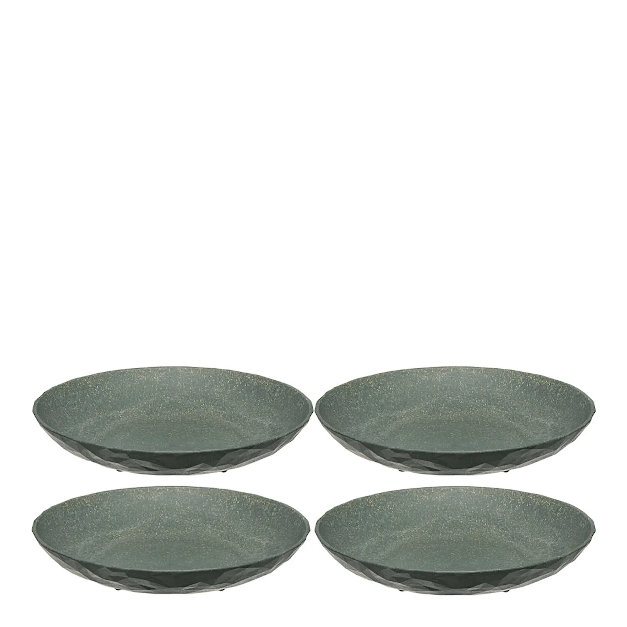 Koziol Club Tallrik 22 cm 4-pack Mörkgrå