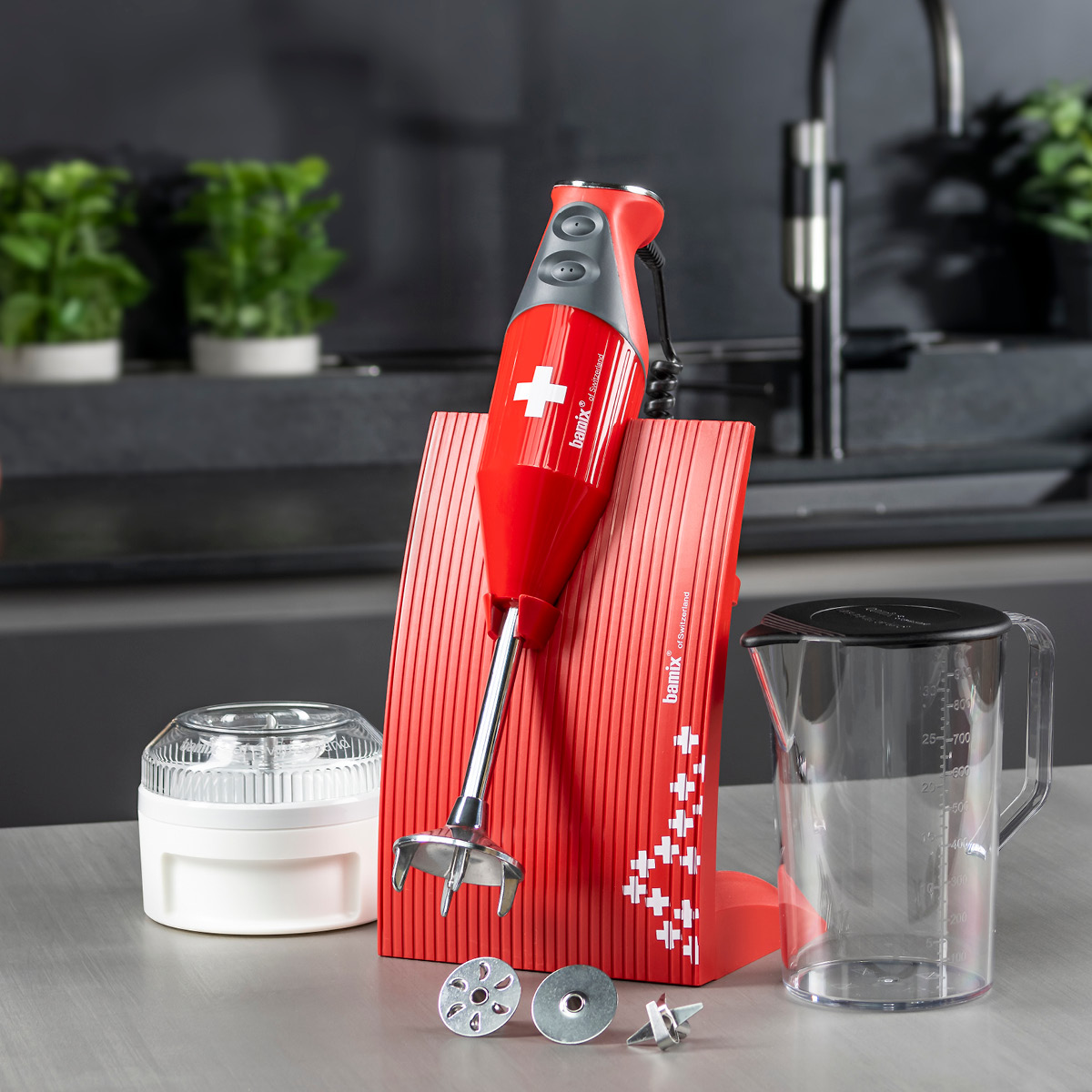 Bamix Swiss stavmikser 200W D rød