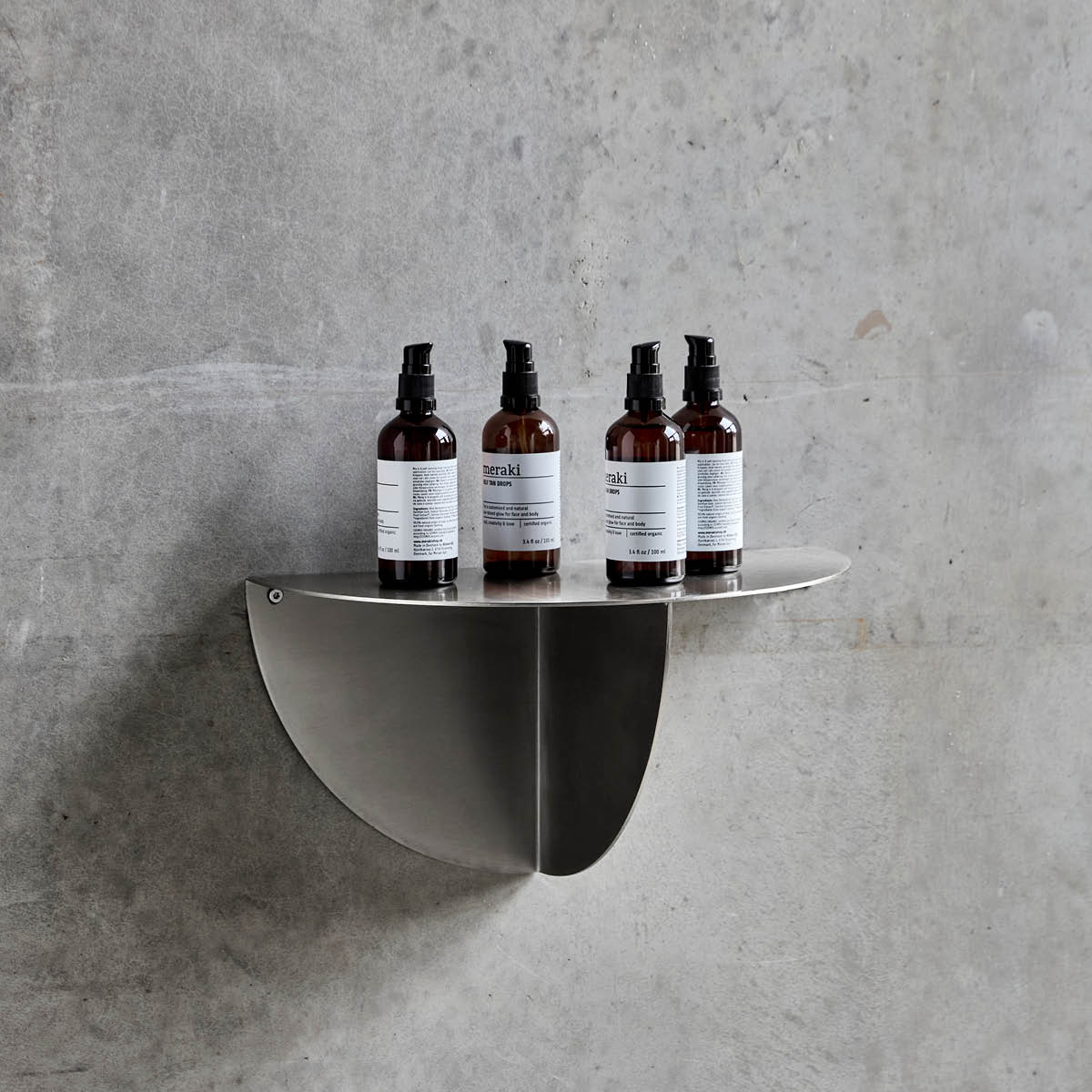 House Doctor Vegghylle Mega i jern 18x36,5x18 cm børstet sølvfinish