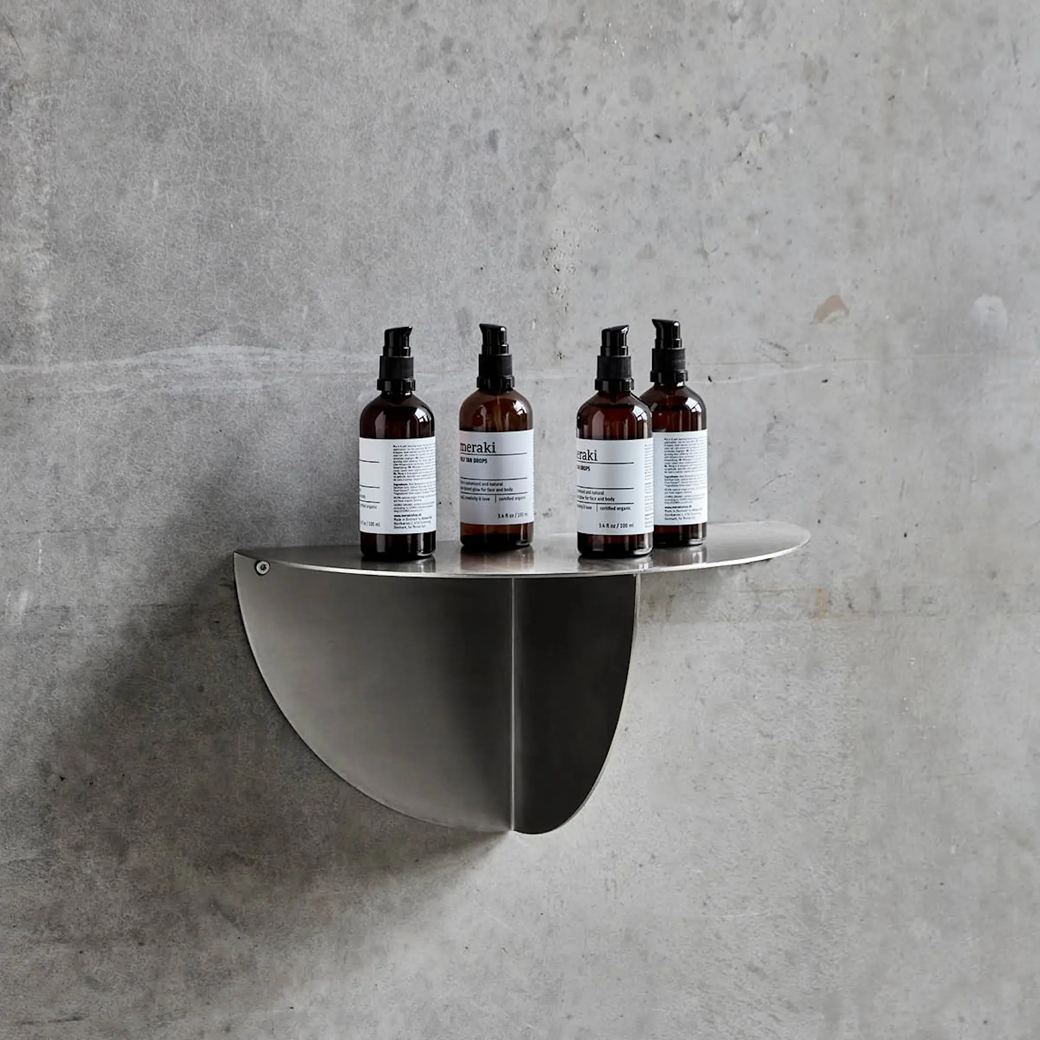 House Doctor Mega vägghylla i järn 18x36x18 cm borstad silverfinish