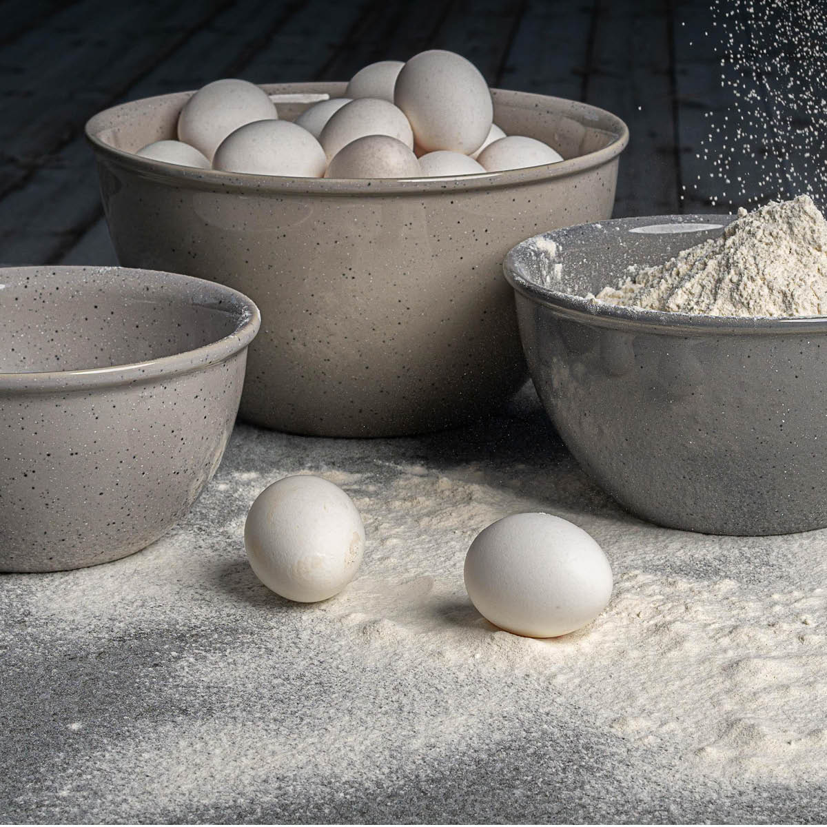 Modern House Granite White Skål 2,8L Ljus Grå