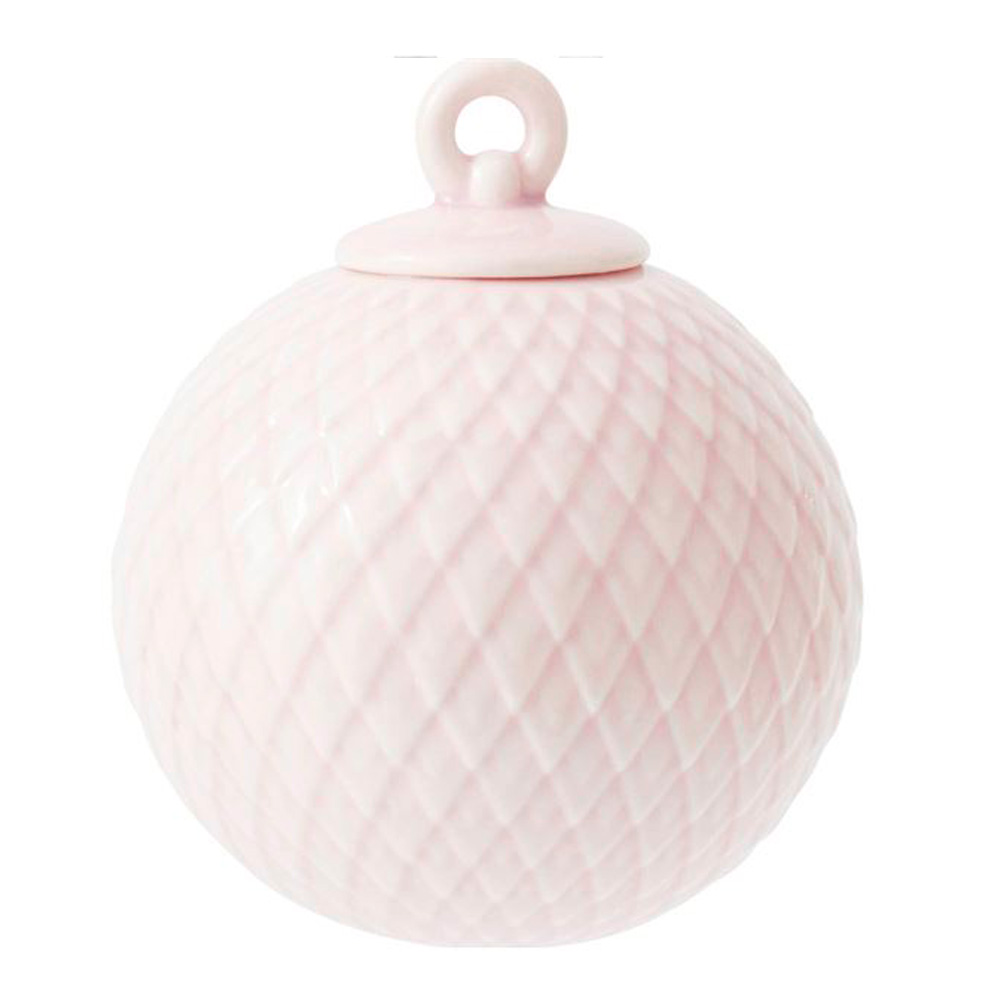 Lyngby Porcelæn Rhombe Dekorationskula 7 cm Ljus Rosa