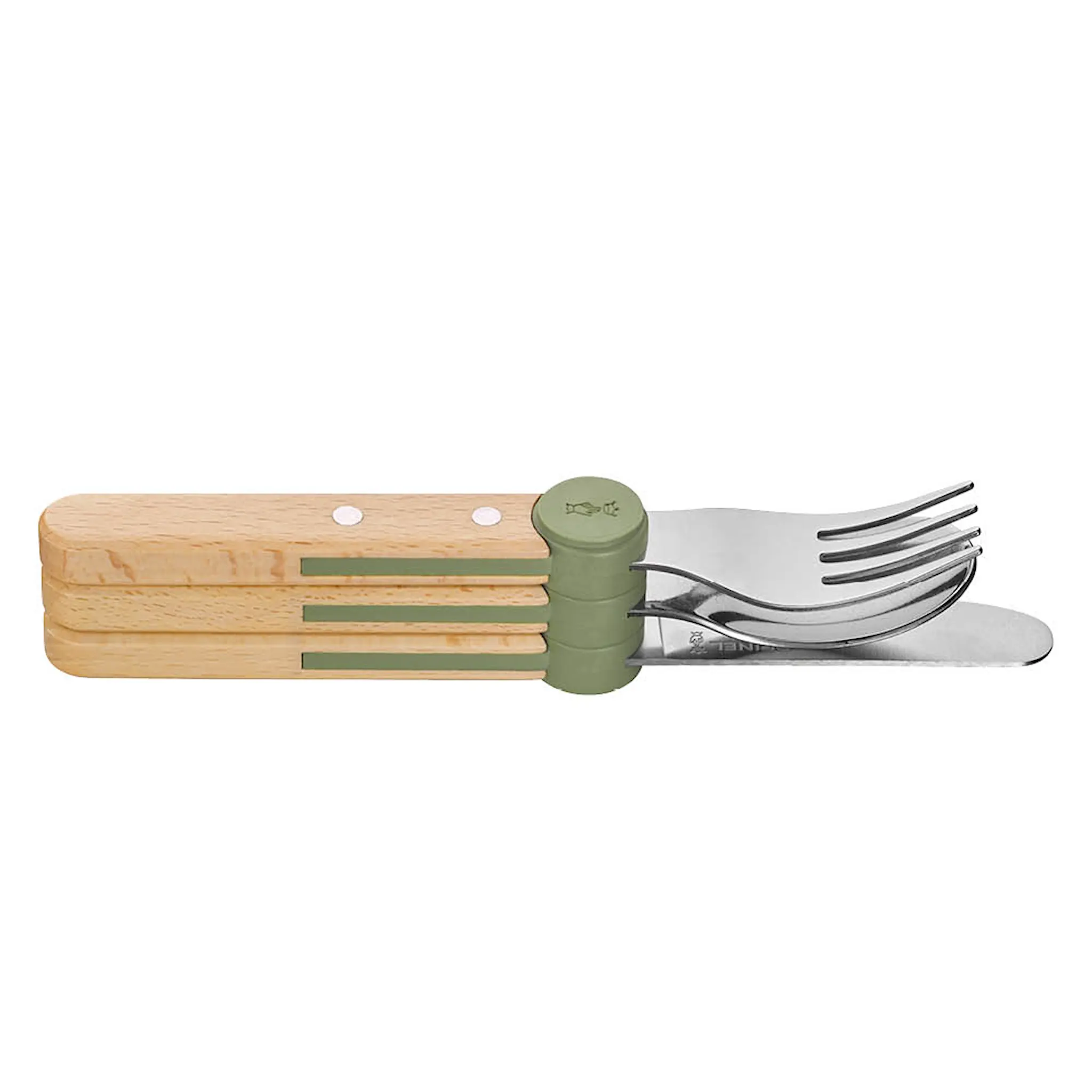 Opinel Petit Gourmet Lasten aterimet 3 osaa Vihreä