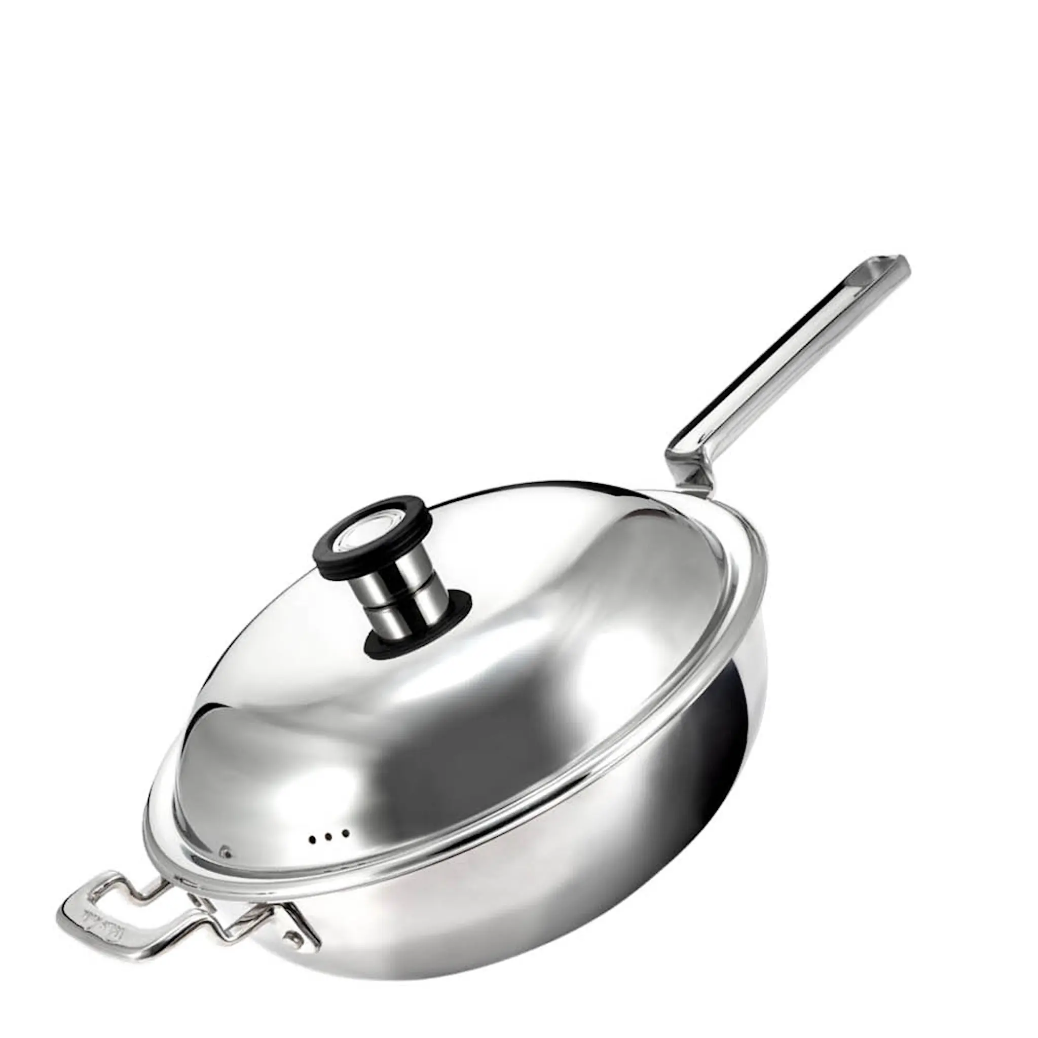 Robert Welch 316 wokpanne med lokk 28 cm rustfritt stål