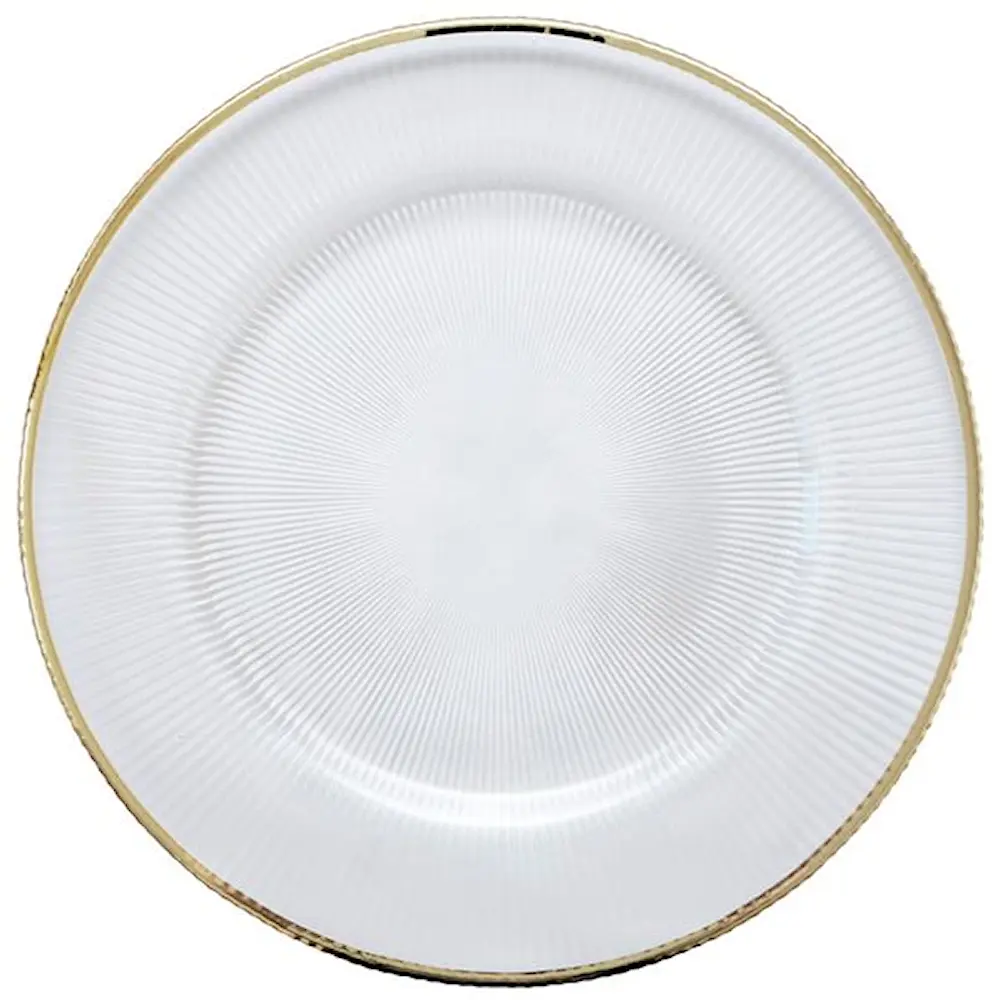 Plisse Lautanen 33 cm Kirkas/Kulta