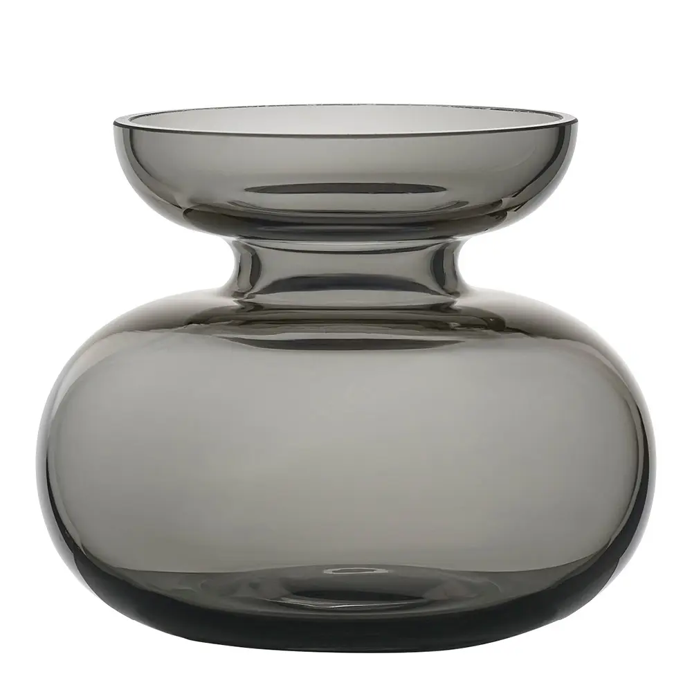 Inu vase 11x9 cm smoked grey