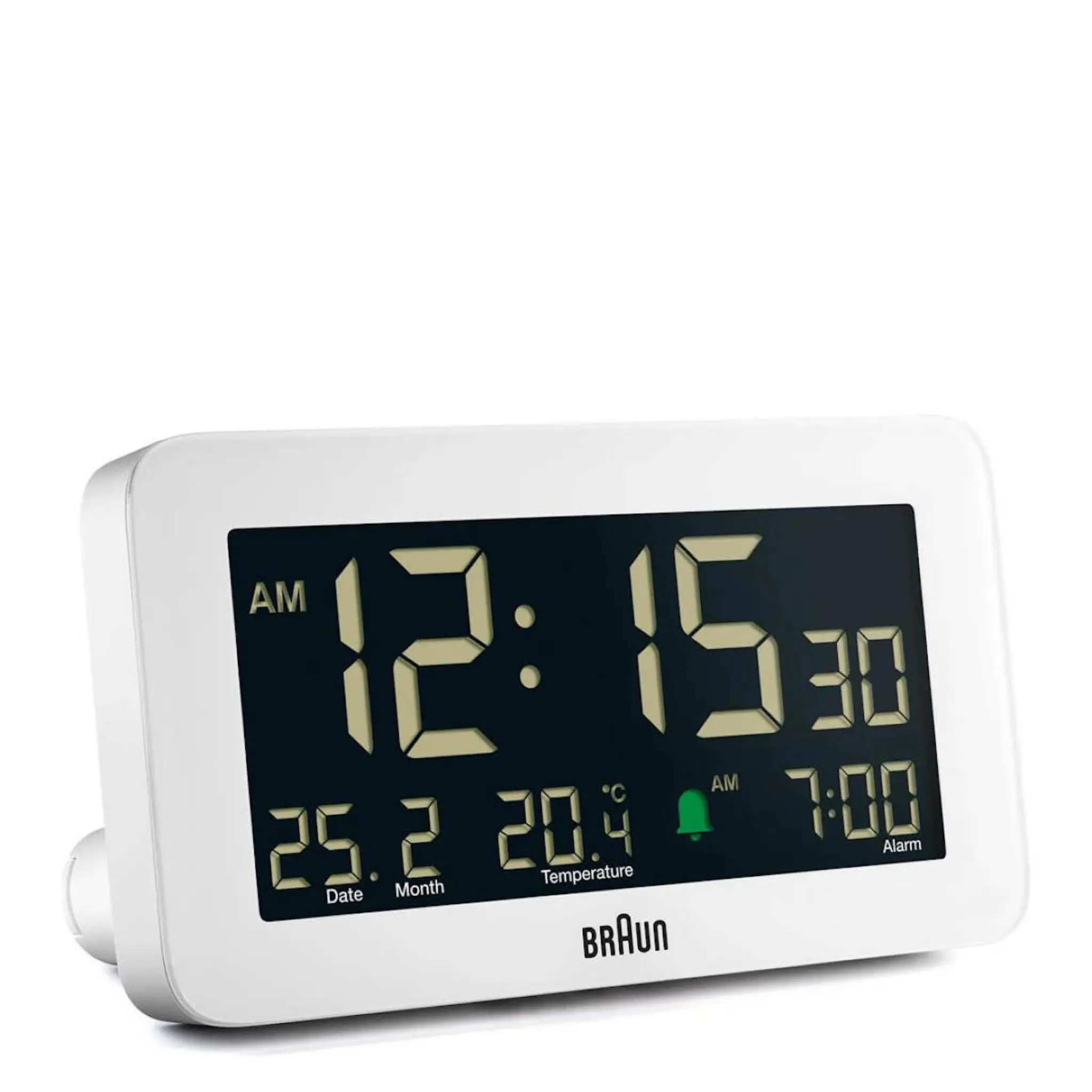 Braun Vekkerklokke digital 13,5 cm hvit