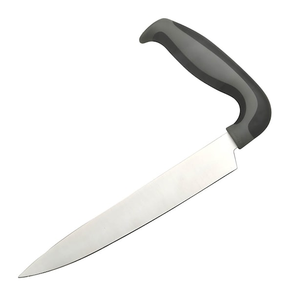 Kökkniv ergonomisk 27 cm svart/stål