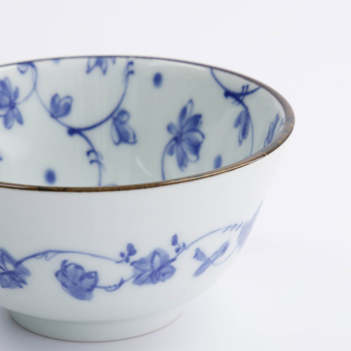 Tokyo Design Studio Natsu Karakusa risskål 12x6,4 cm 0,35 L blå/vit