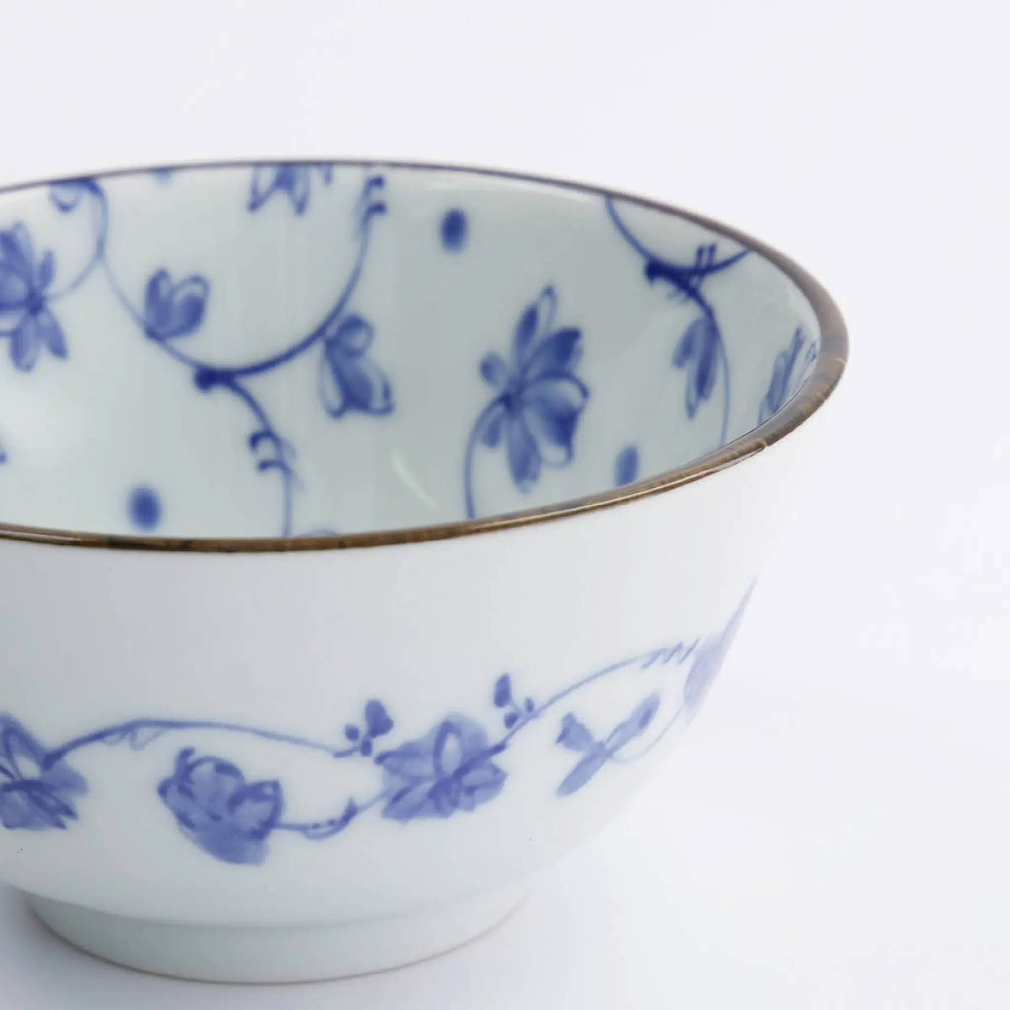 Tokyo Design Studio Natsu Karakusa risskål 12x6,4 cm 0,35 L blå/vit