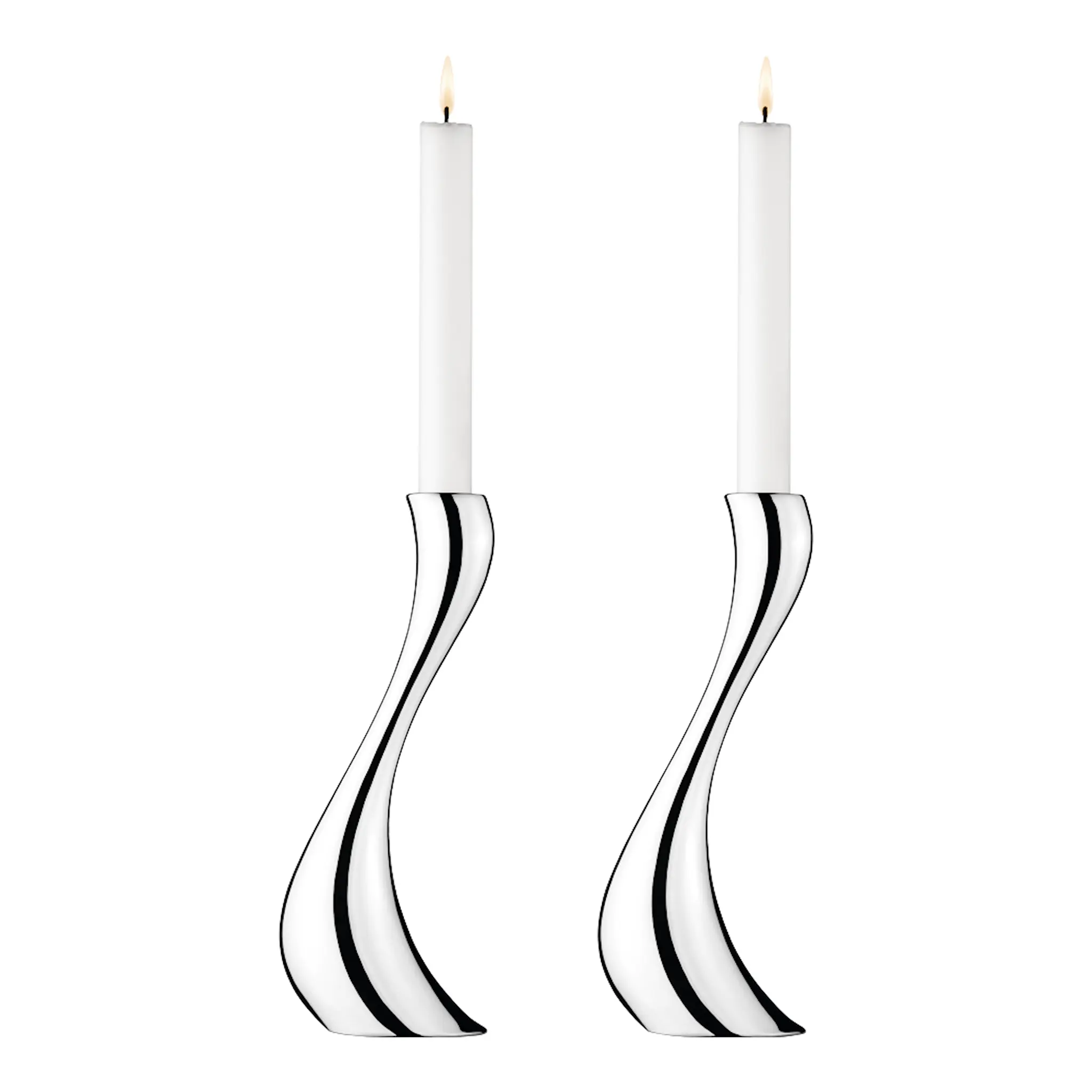 Georg Jensen Cobra Ljusstake 24 cm 2-pack Rostfri