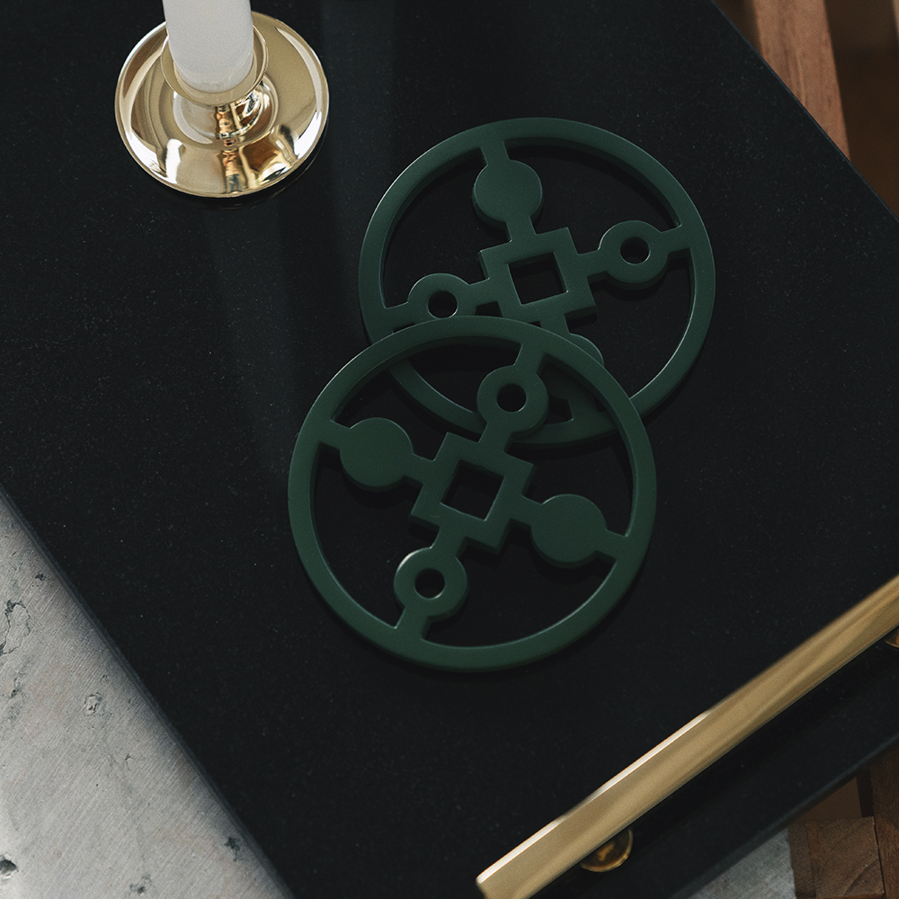 Hilke Anima Gemella Glasunderlägg 4-pack Grön