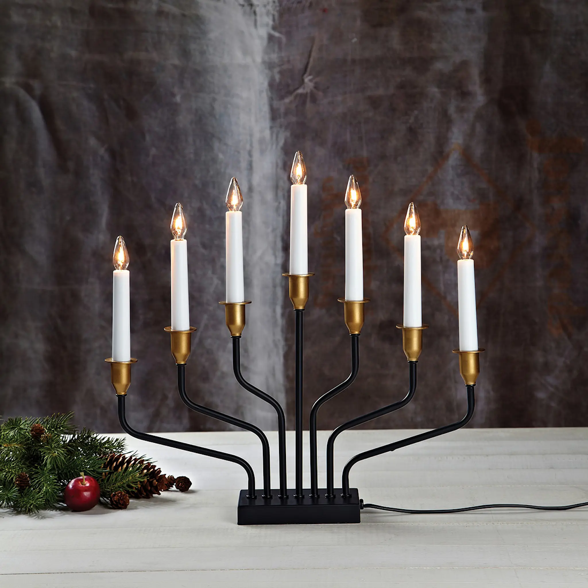 Markslöjd Brosa adventsljusstake 39,5 cm svart