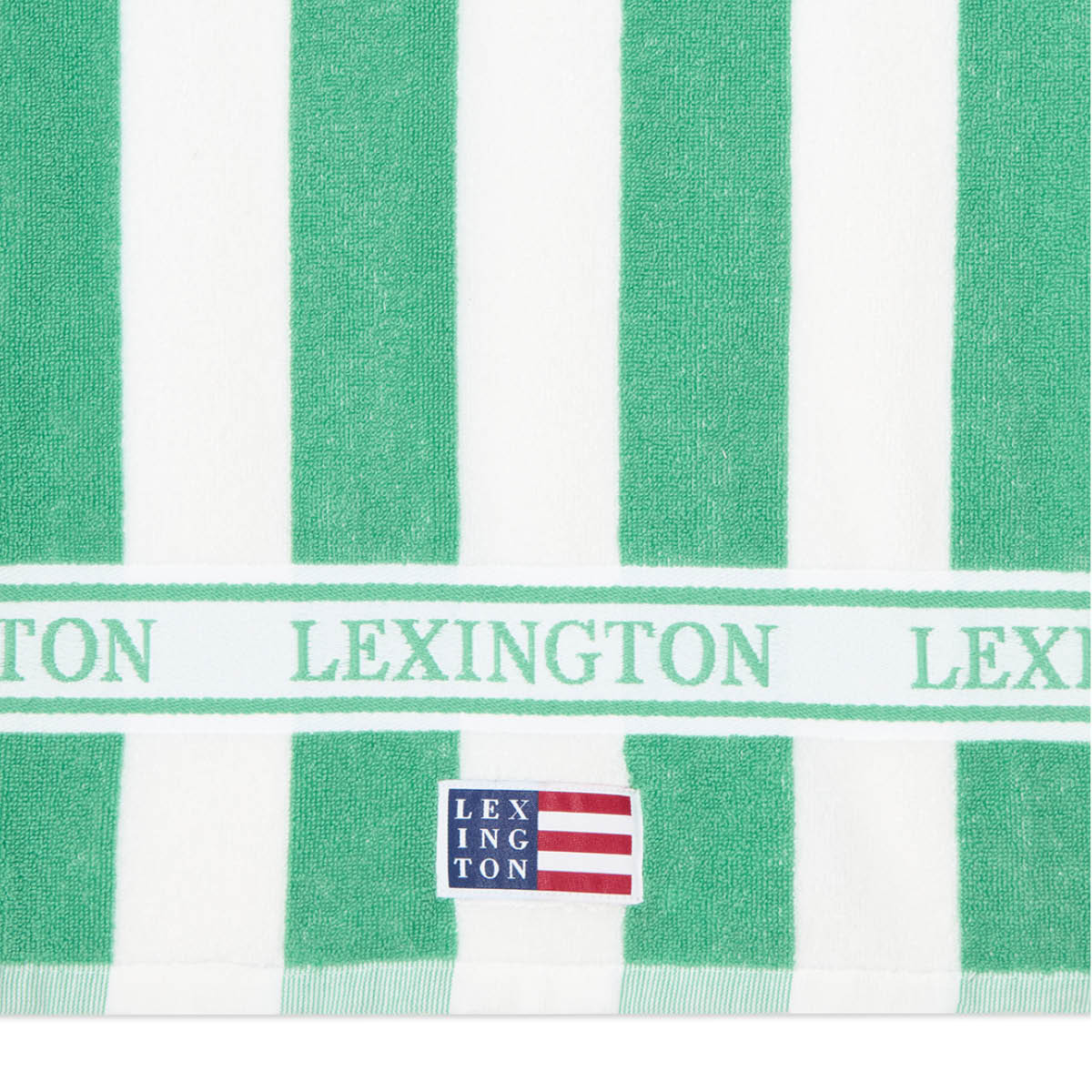 Lexington Strandhåndkle 180x100 cm frotté grønn/hvit