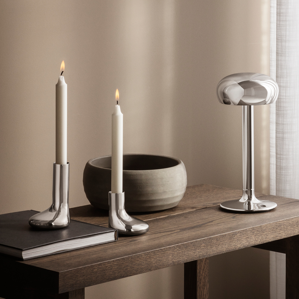 Eva Solo Mellow ljusstake 12 cm silver