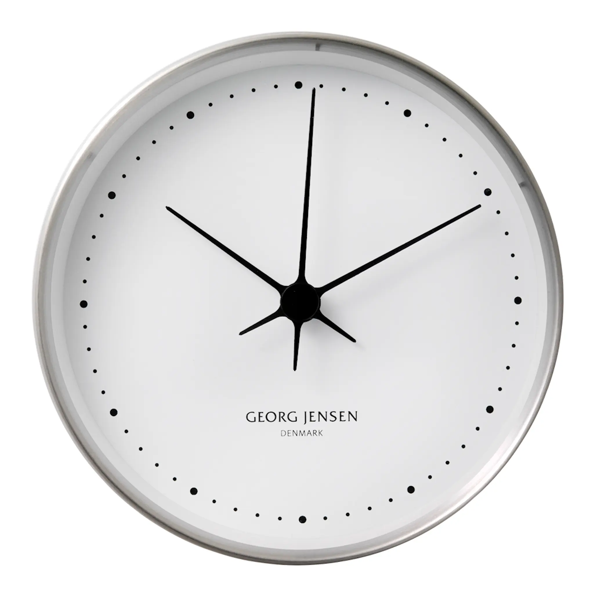 Georg Jensen Henning Koppel Klocka 10 cm Stål/Vit