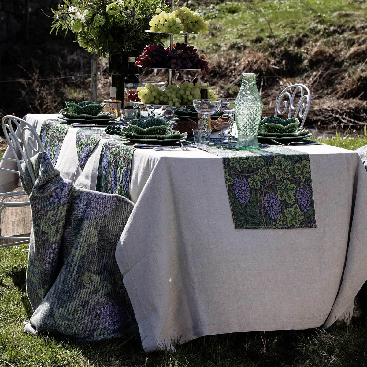 Ekelund William Morris Vine pledd 140x170 cm grønn