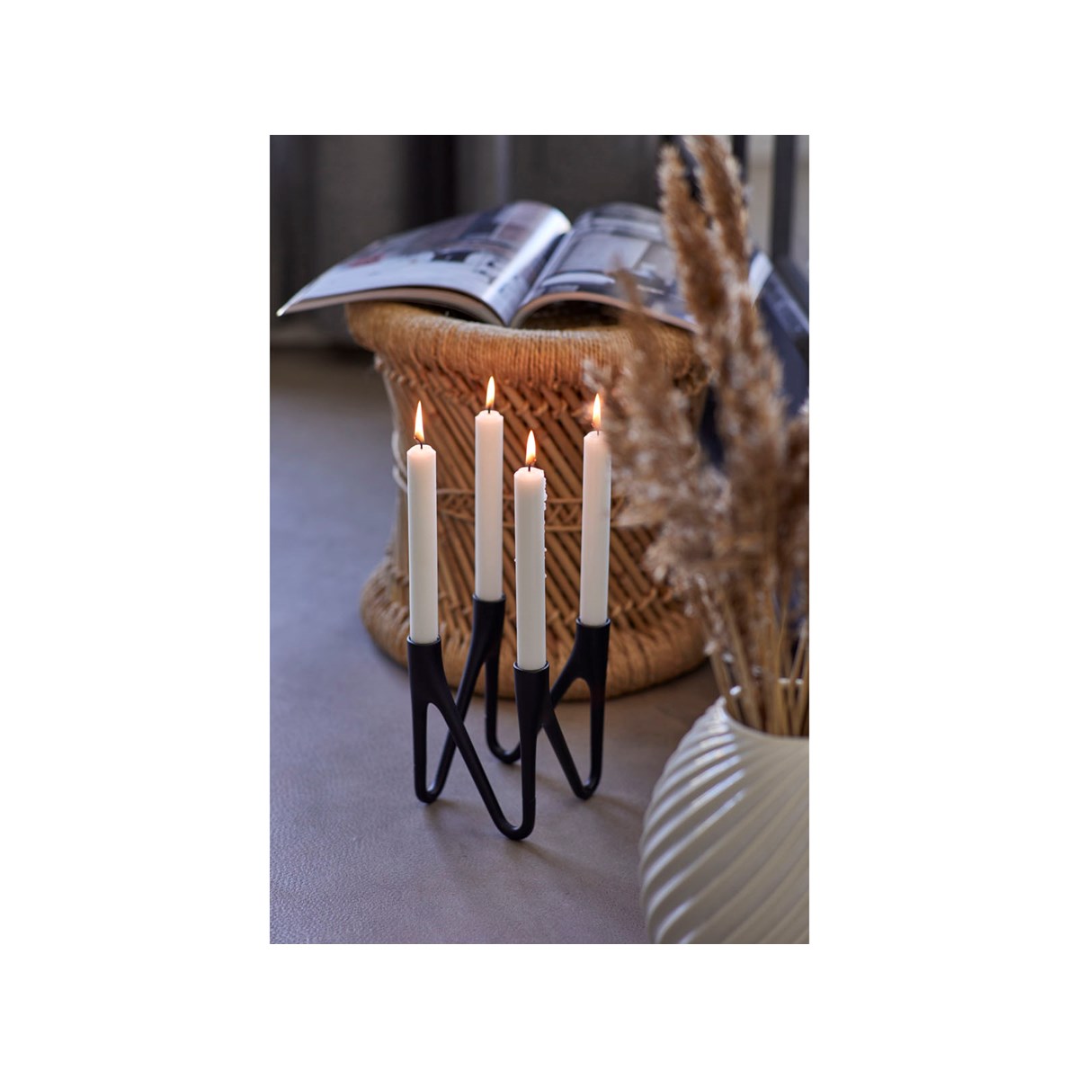 Morsö Roots Kynttilänjalka 4 kynttilää Musta
