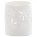 Ljuslykta snöflinga small 6,5x7,5 cm vit