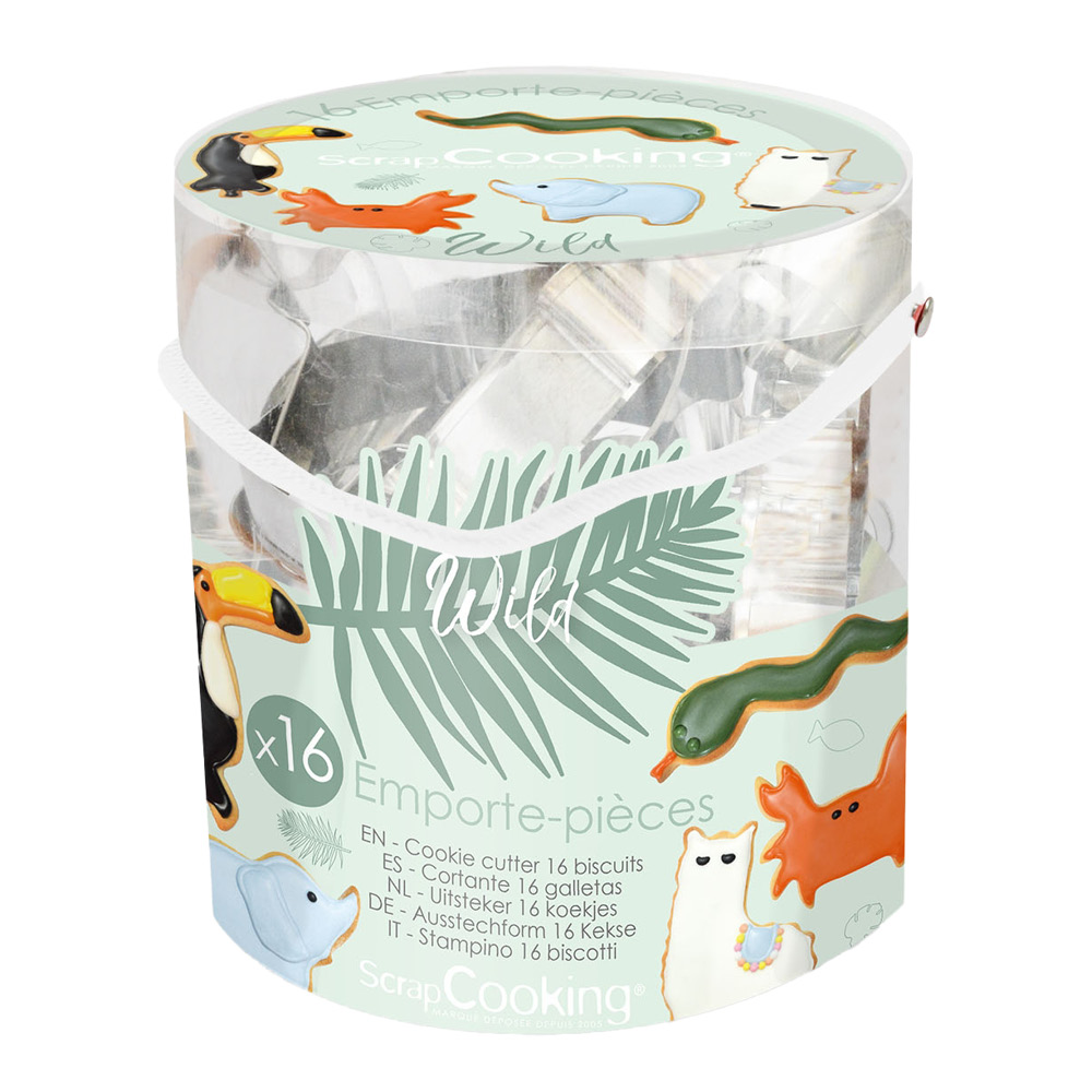 ScrapCooking Utstickare kakformar 16-pack djur