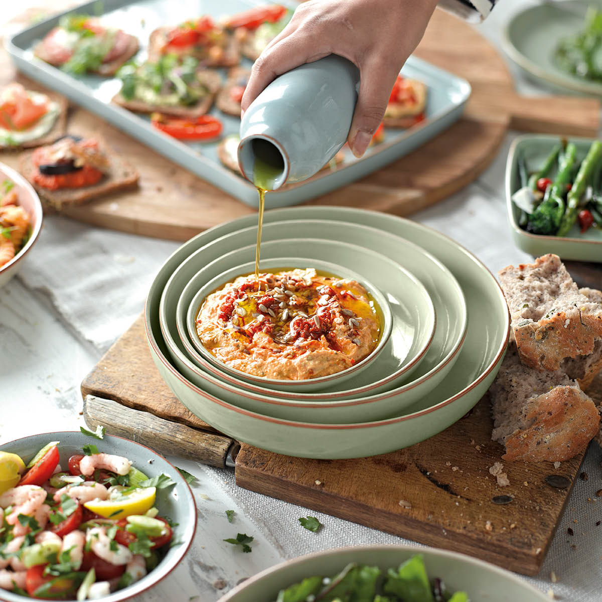 Denby Heritage Orchard Pastakulho 22 cm Vihreä