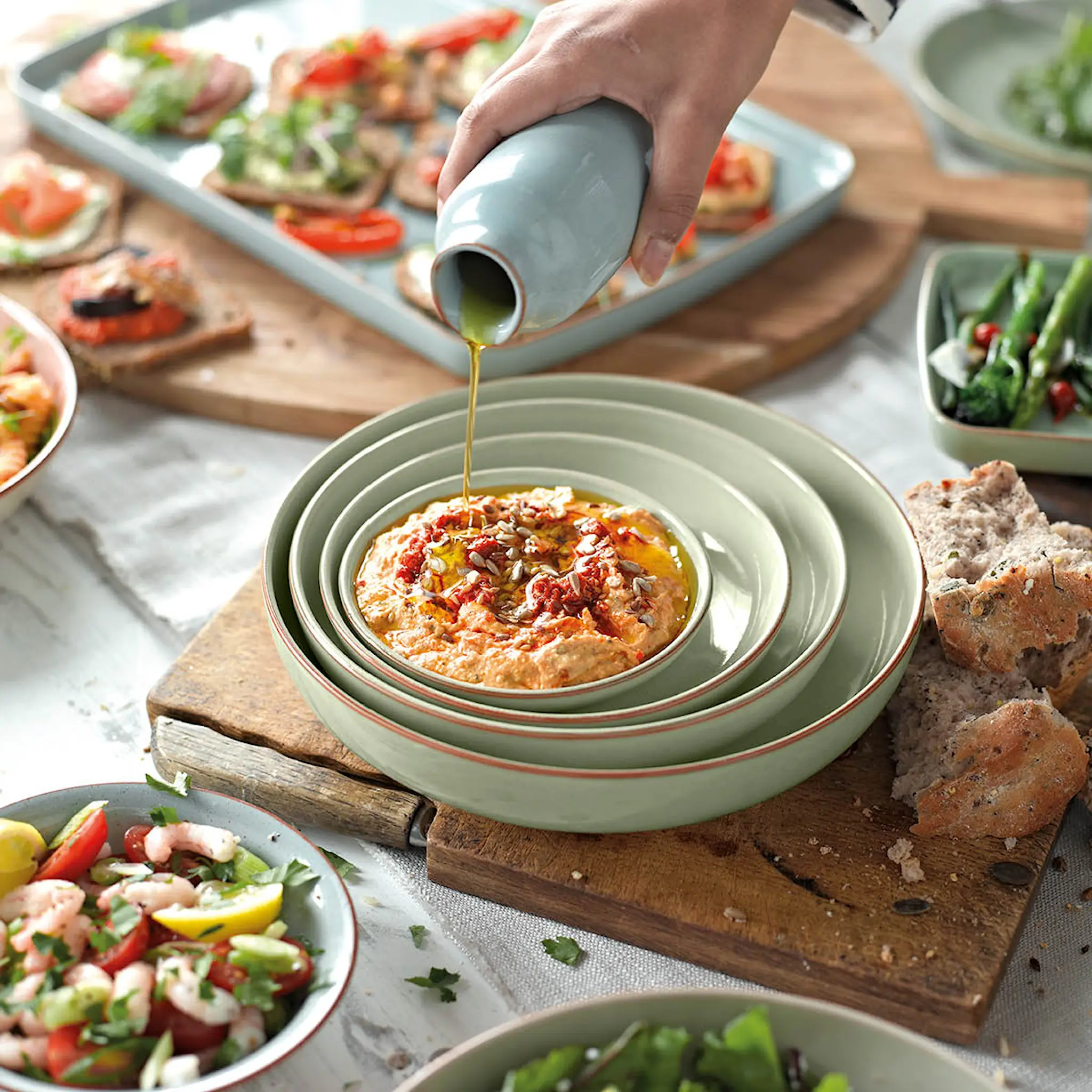 Denby Heritage Orchard Pastakulho 22 cm Vihreä