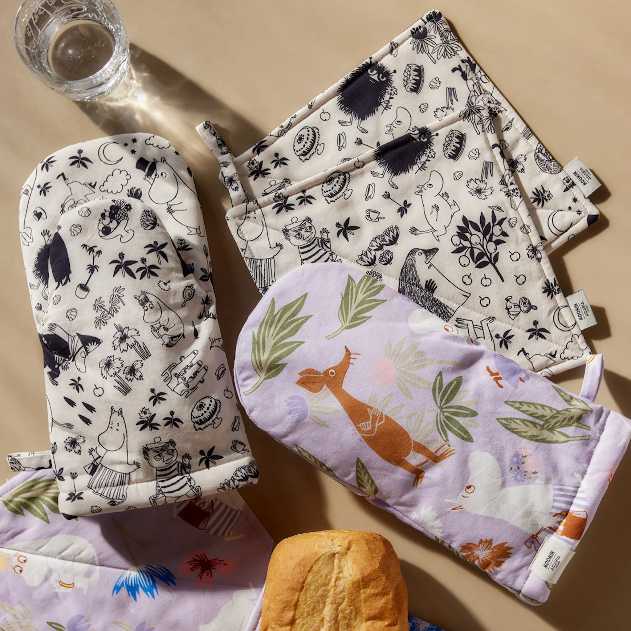 Moomin Arabia Mummi gryteklut 22x22 cm 2 stk offwhite