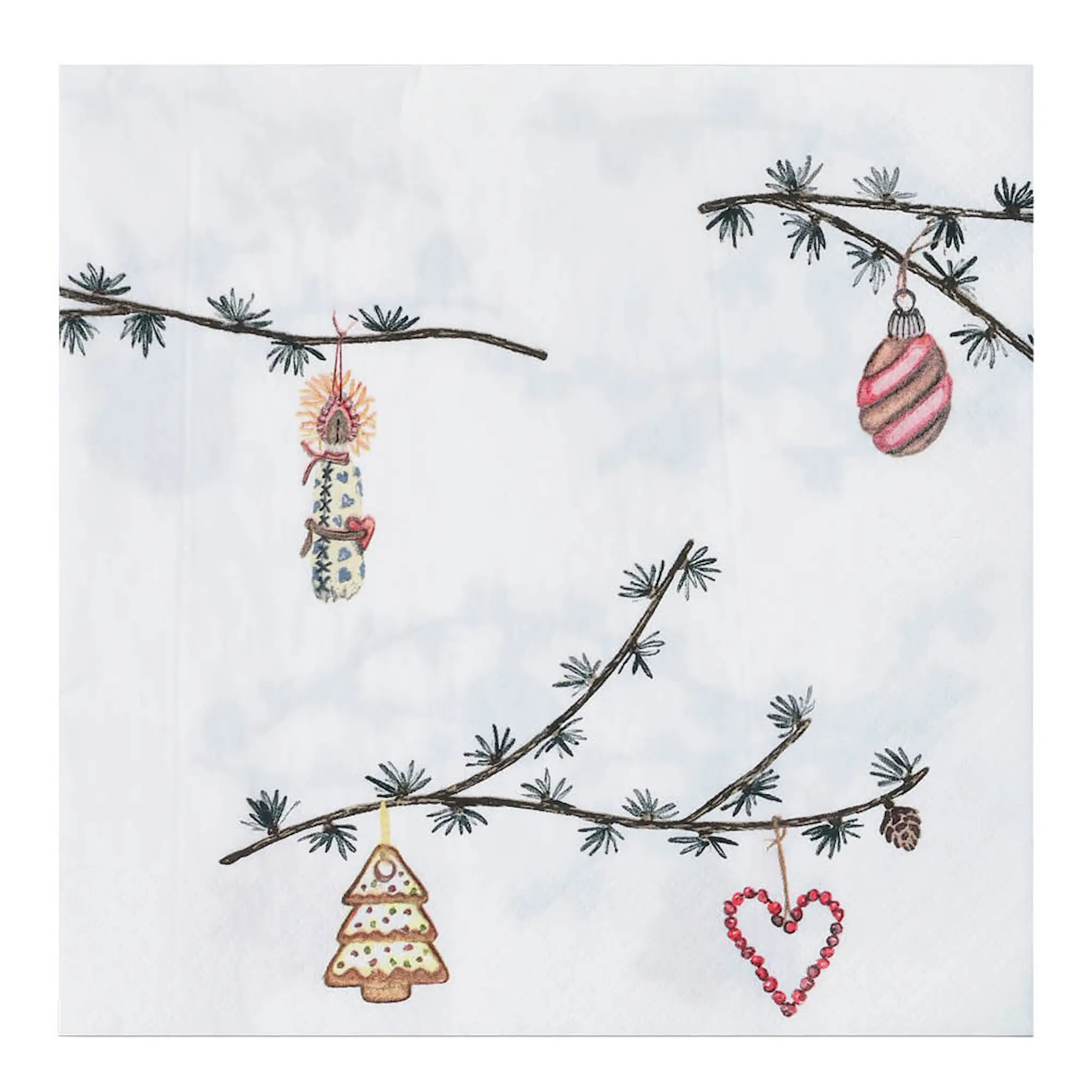 Kähler Hammershøi Christmas Servetti 40x40 cm 20 kpl Valkoinen