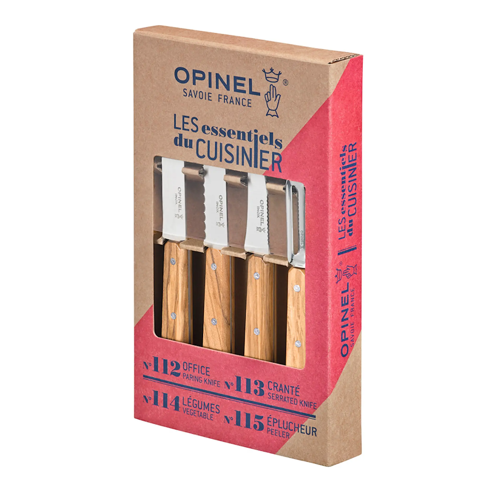 Opinel Essentials knivset 4-pack Olive