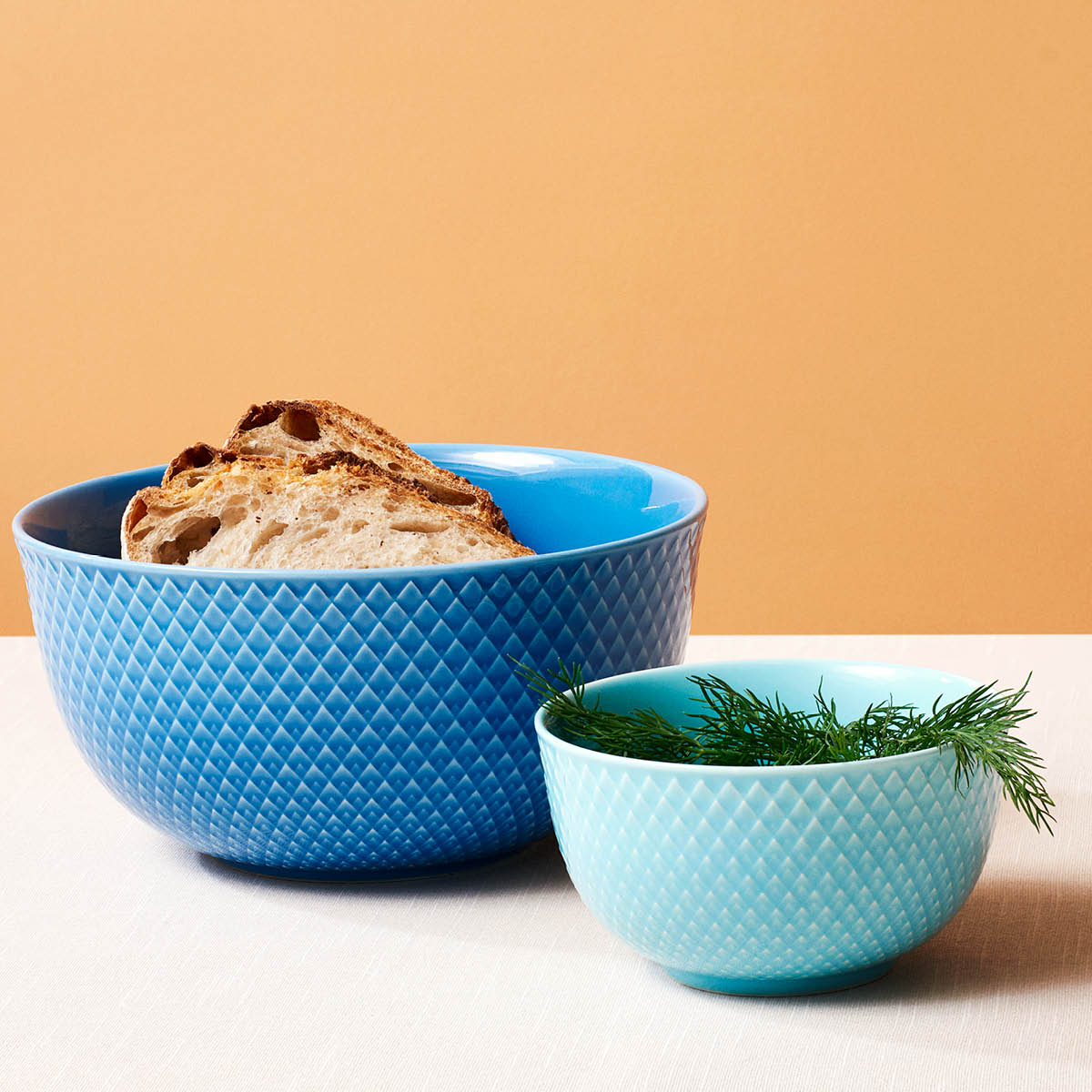 Lyngby Porcelæn Rhombe Color skål 11 cm turkis - Cervera