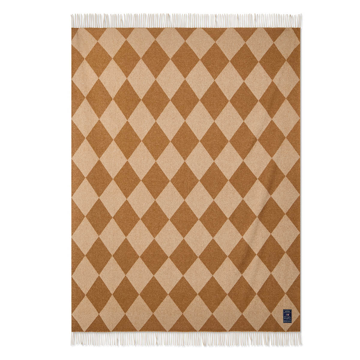 Lexington Argyle pläd ull 130x170 cm fudge/vit