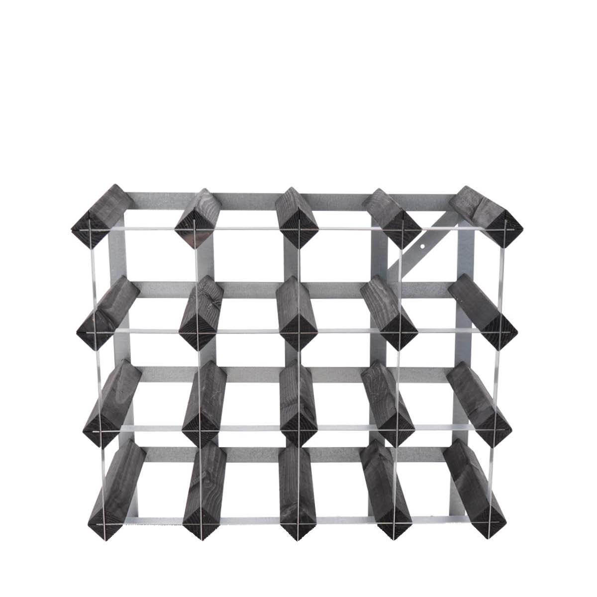 Traditional Wine Rack Vinstativ 16 flasker montert svart