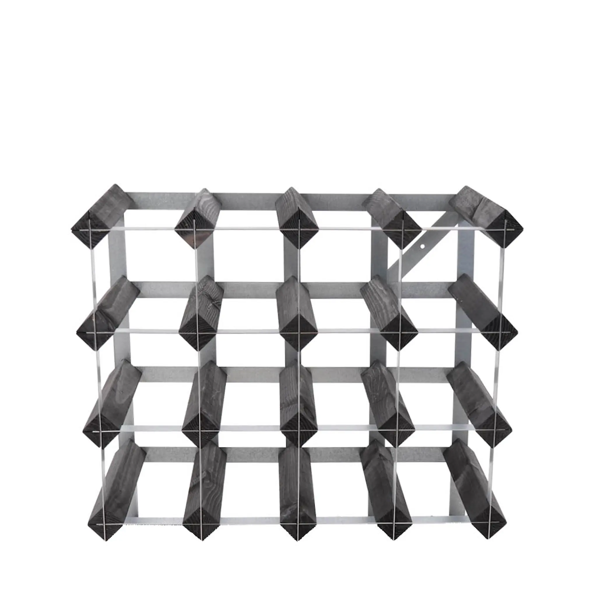 Traditional Wine Rack Vinställ 16 flaskor monterad svart