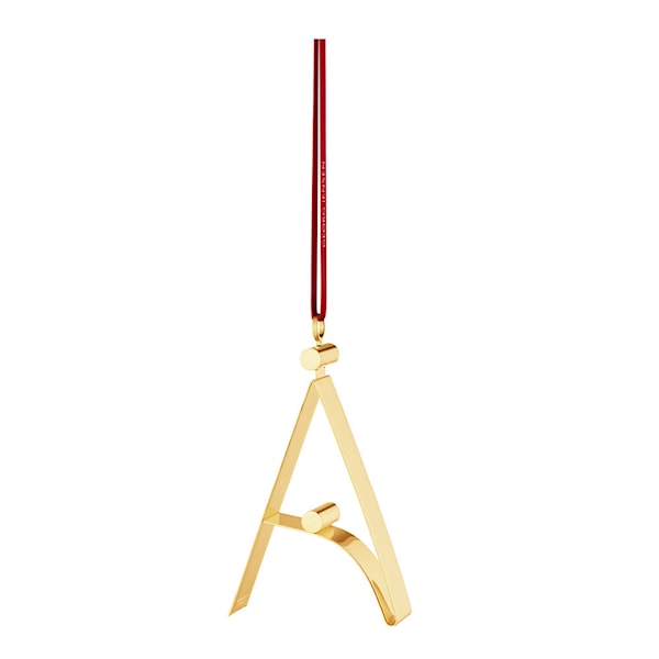 Ornament prydnadsbokstav A guld