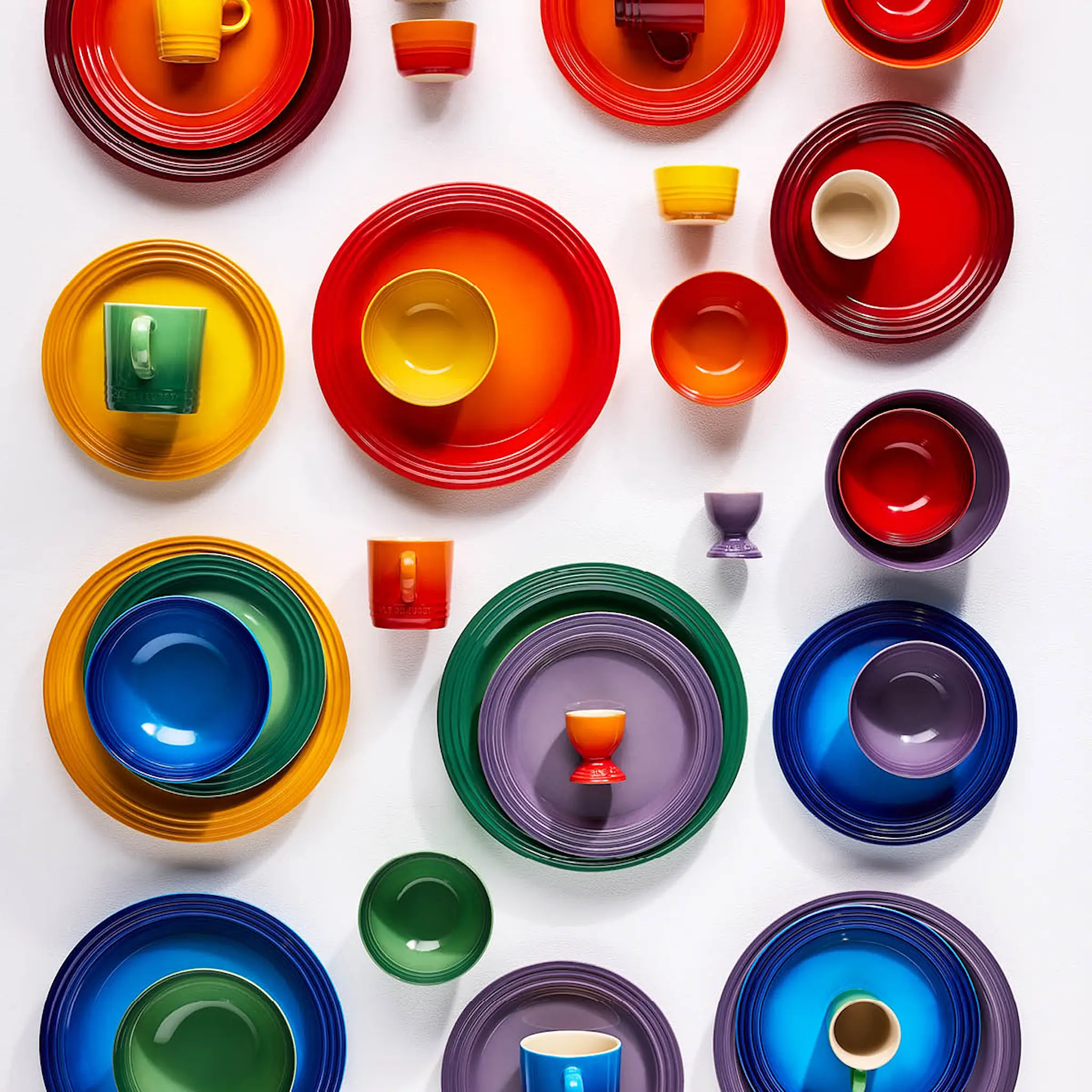 Le Creuset Rainbow kaffekopp 20 cl 6-pack multi