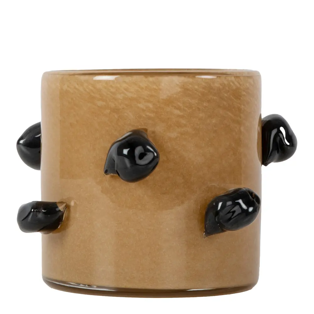 Arlo Kynttilälyhty 10x10 cm Beige/Musta