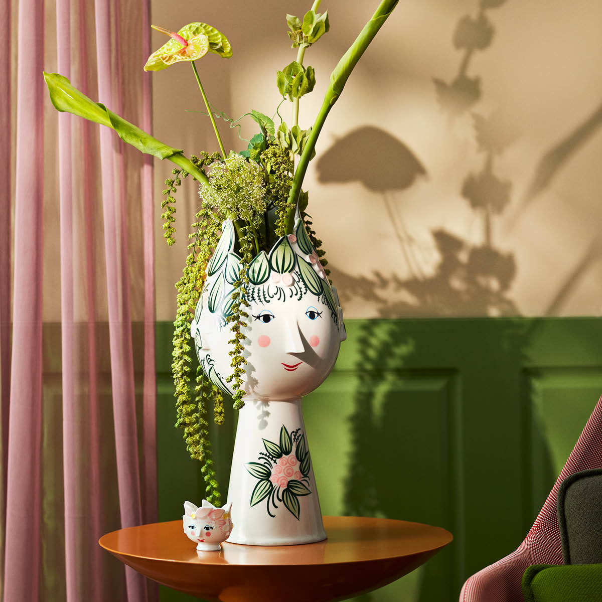 Bjørn Wiinblad Titania vas 50 cm grön