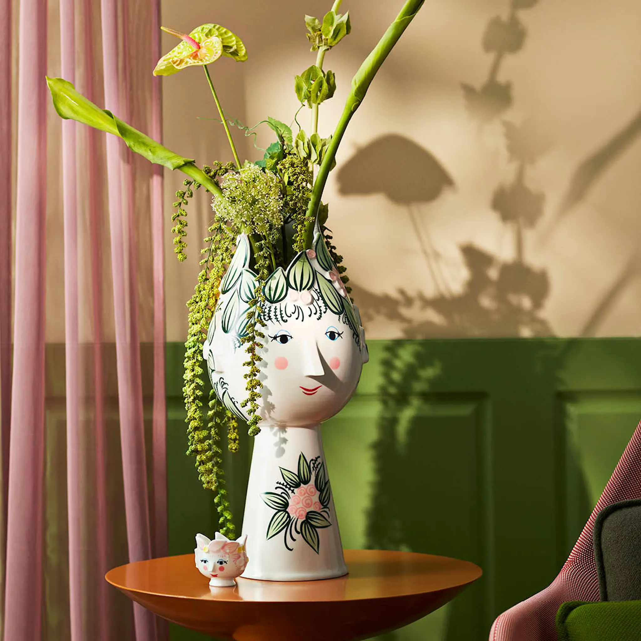 Bjørn Wiinblad Titania vas 50 cm grön