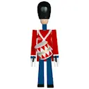 Figurer Trumslagare 22,5 cm Röd/Blå/Vit