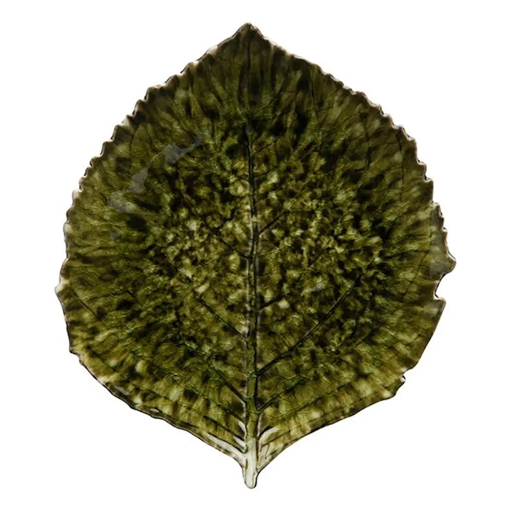 Riviera Lautanen Hortensian lehti 22x19 cm Tummanvihreä/Musta