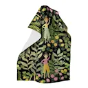 Trädgård kökshandduk svart/grön