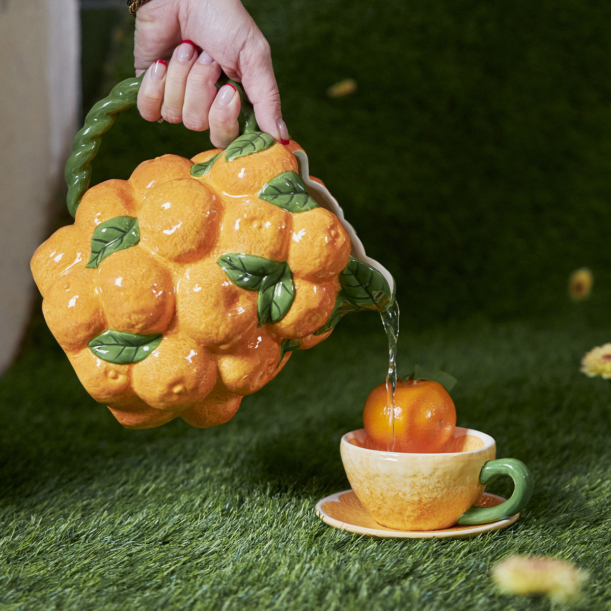 ByOn Fruity kopp med fat 25 cl mandarie orange