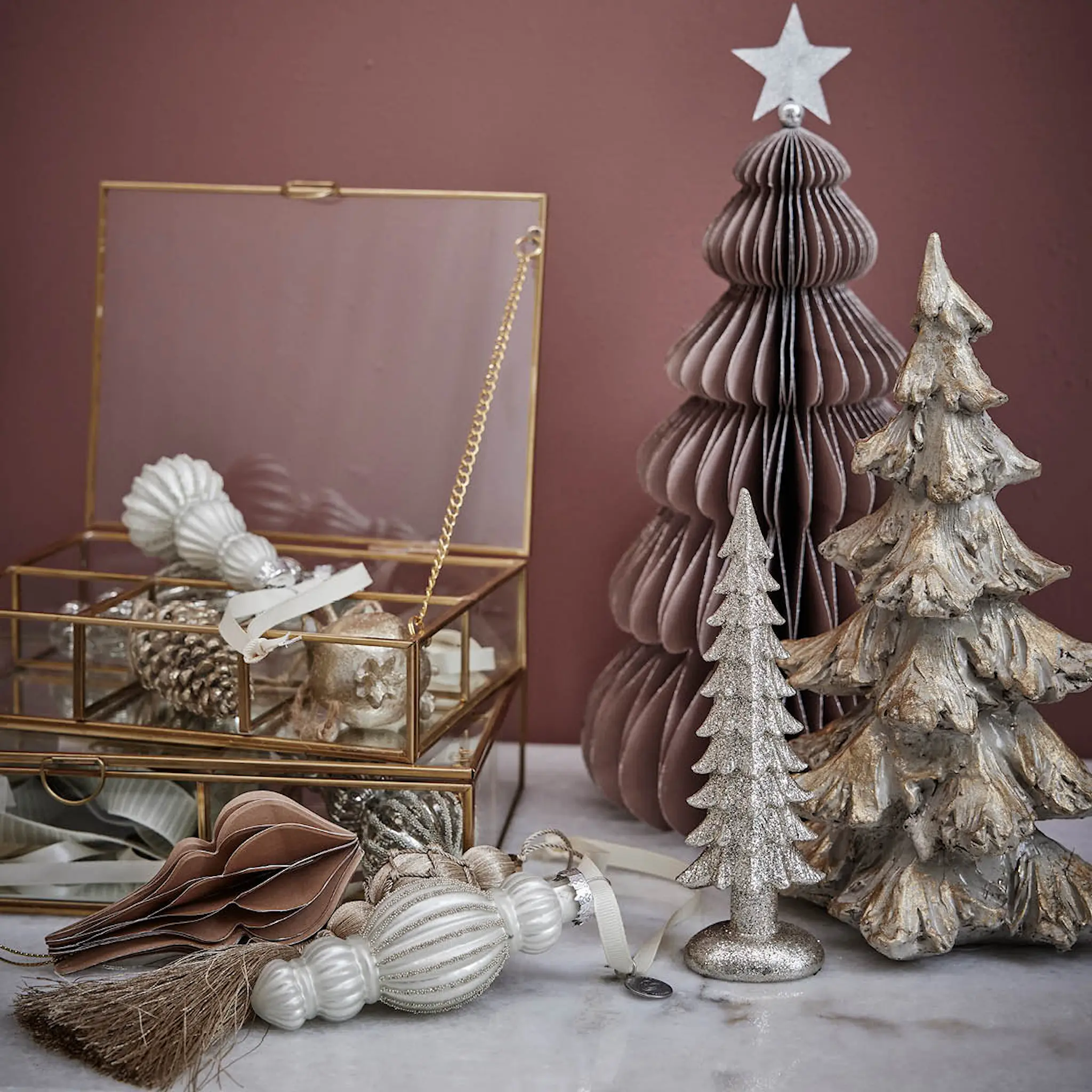 Lene Bjerre Sissia Tree Joulukoriste joulukuusi 15 cm Kulta